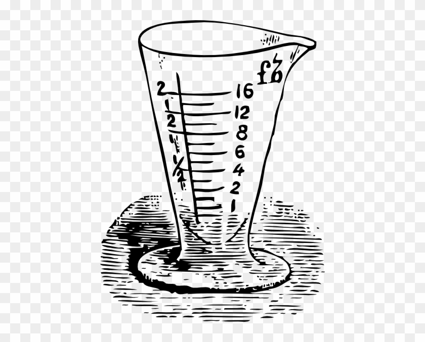 Free Vector Measuring Glass In Drams Clip Art - Medicion De La Ciencia #1090148