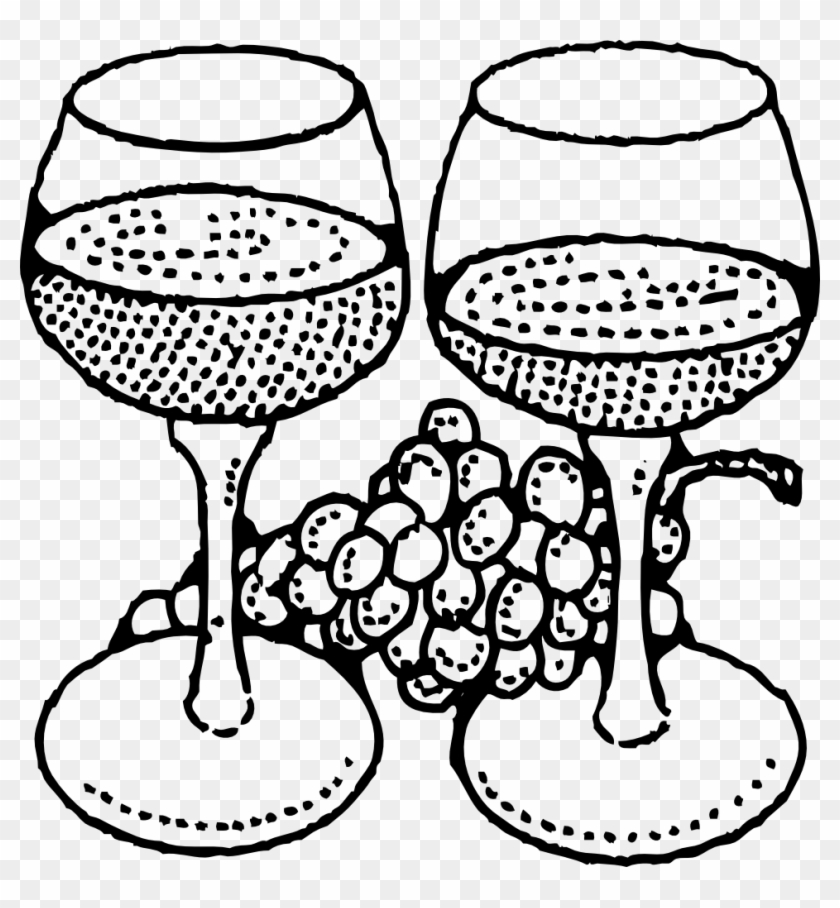 Two Glasses Of Wine - Wine Glass Clip Art #1090150