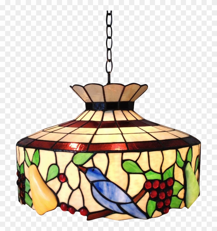 Unique Stained Glass Chandelier Large Stained Glass - Tiffany Style Fruit Chandelier #1090213