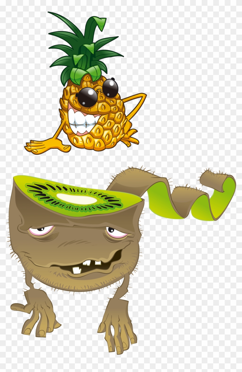 Fruit Salad Cartoon Stock Photography - Smiley Face Pineapple Emoji #1090516