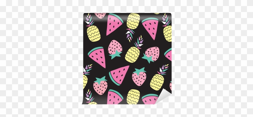 Seamless Pineapple, Strawberry, Melon Pattern Vector - Illustration #1090537