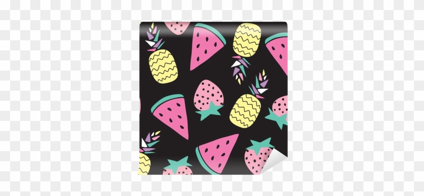 Seamless Pineapple, Strawberry, Melon Pattern Vector - Pineapple #1090570
