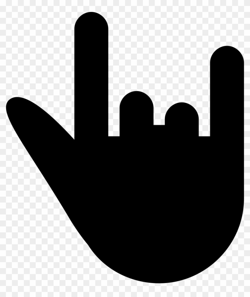 Rock N Roll Gesture Hand Silhouette Comments - Rock N Roll Hand Silhouette #1090598