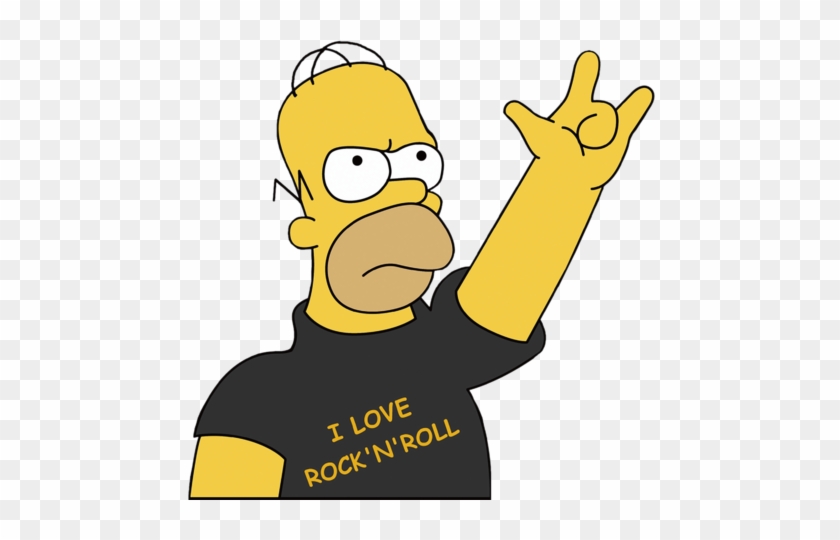 Homer, Rock, And The Simpsons Image - Rock And Roll Simpsons #1090603