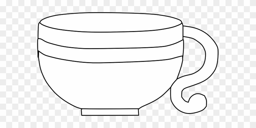 Cup Mug Drink Sip Coffee Tea Beverage Sipp - Cup A Clipart Black And White #1090624