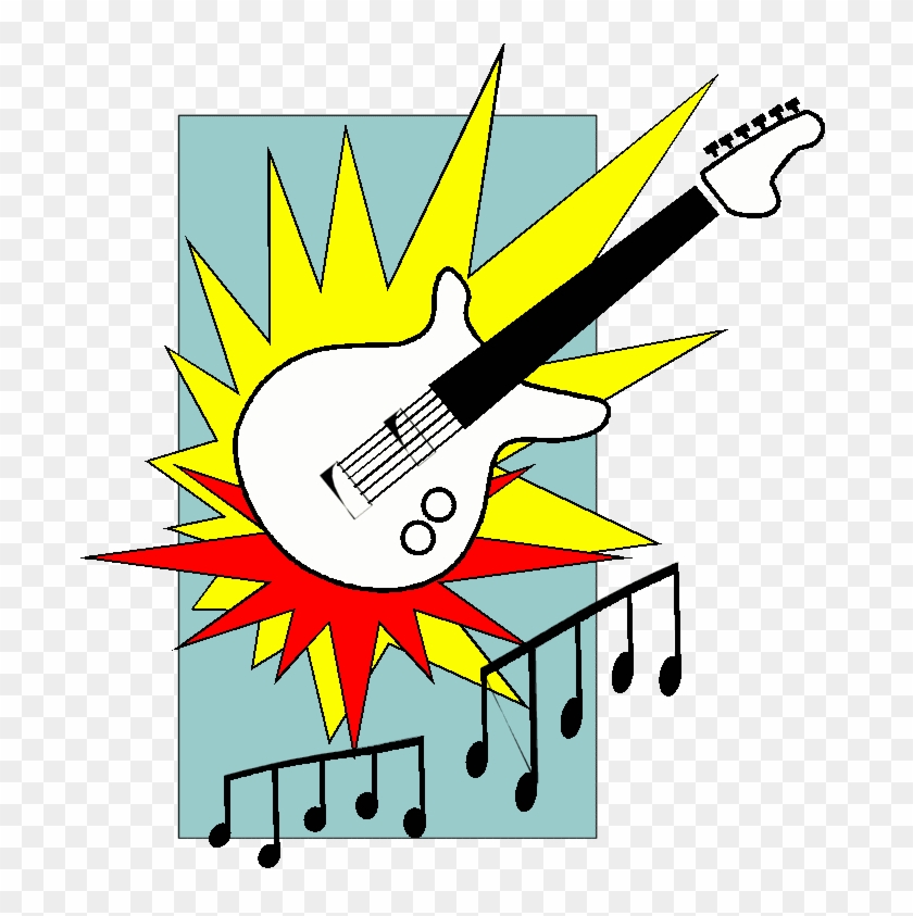 Guitar Rock And Roll Band Clipart - Rock And Roll Clip Art #1090636
