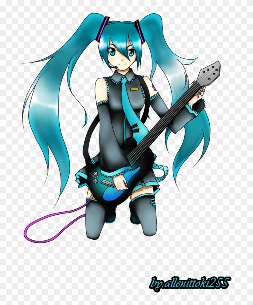 Miku Hatsune Rock 'n Roll Render By - Cartoon #1090670