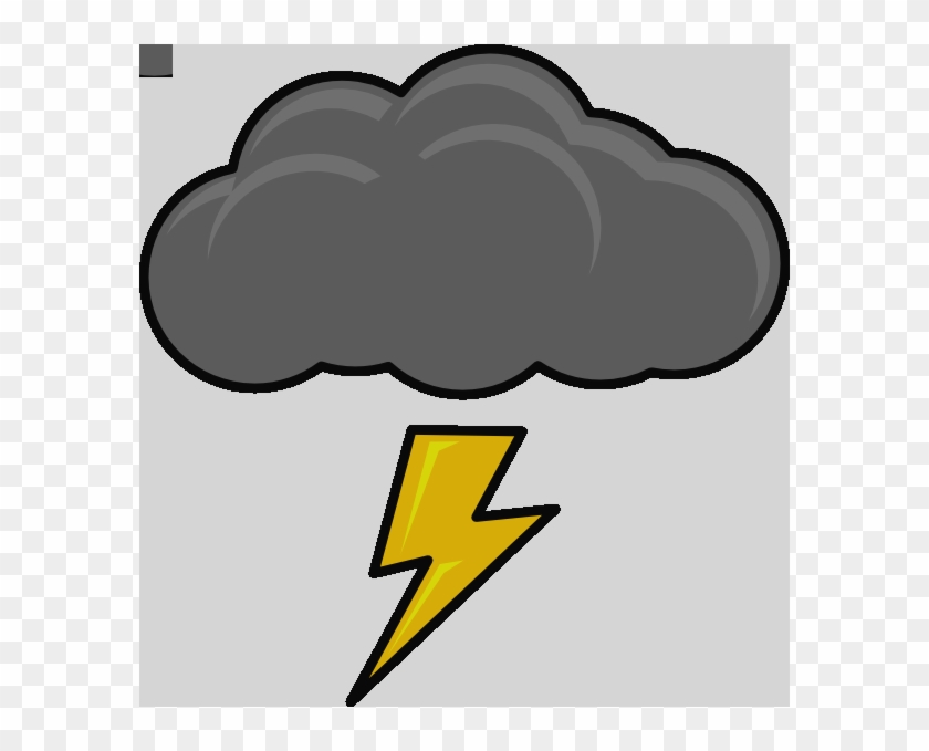 Cloud With Lightning Bolt Clip Art At Clker Cloud Lightning - Cartoon Thunder Cloud #1090680