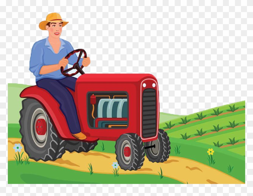 Isometric Rural Farm Agricultural Field With Animals - Campesino Y Tractor  Animado - Free Transparent PNG Clipart Images Download