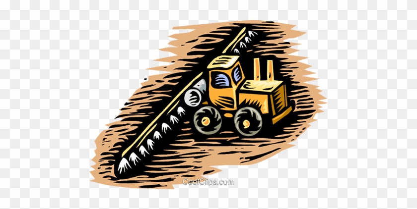 Farm Equipment, Fertilizing A Crop Royalty Free Vector - Farm Equipment Clip Art #1090755