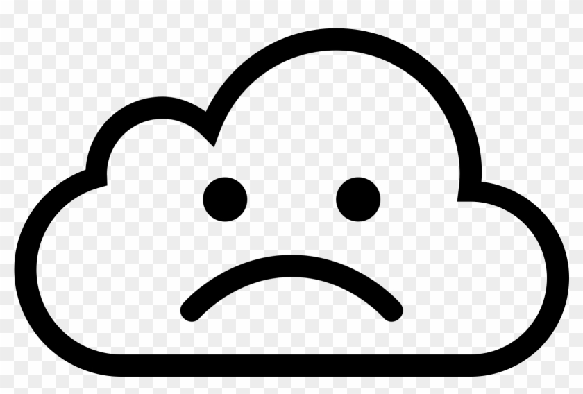 Sad Rain Cloud Clipart For Kids - Sad Cloud Icon #1090802