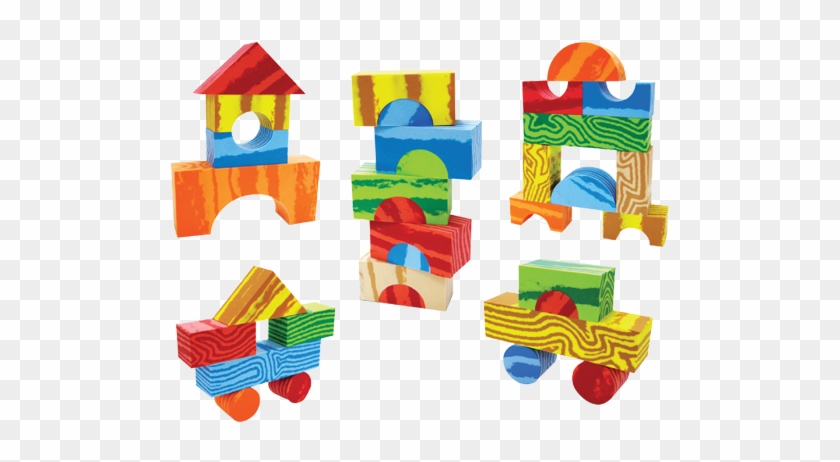 1718 › Wood-d Foam Blocks - Keine Softbausteine, 32-teilig Bausteine, Schaumstoff, #1090821