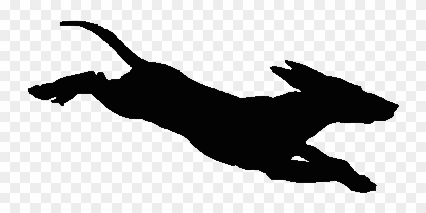 Running Dog Silhouette Clip Art - Dog Running Silhouette Png #1090974