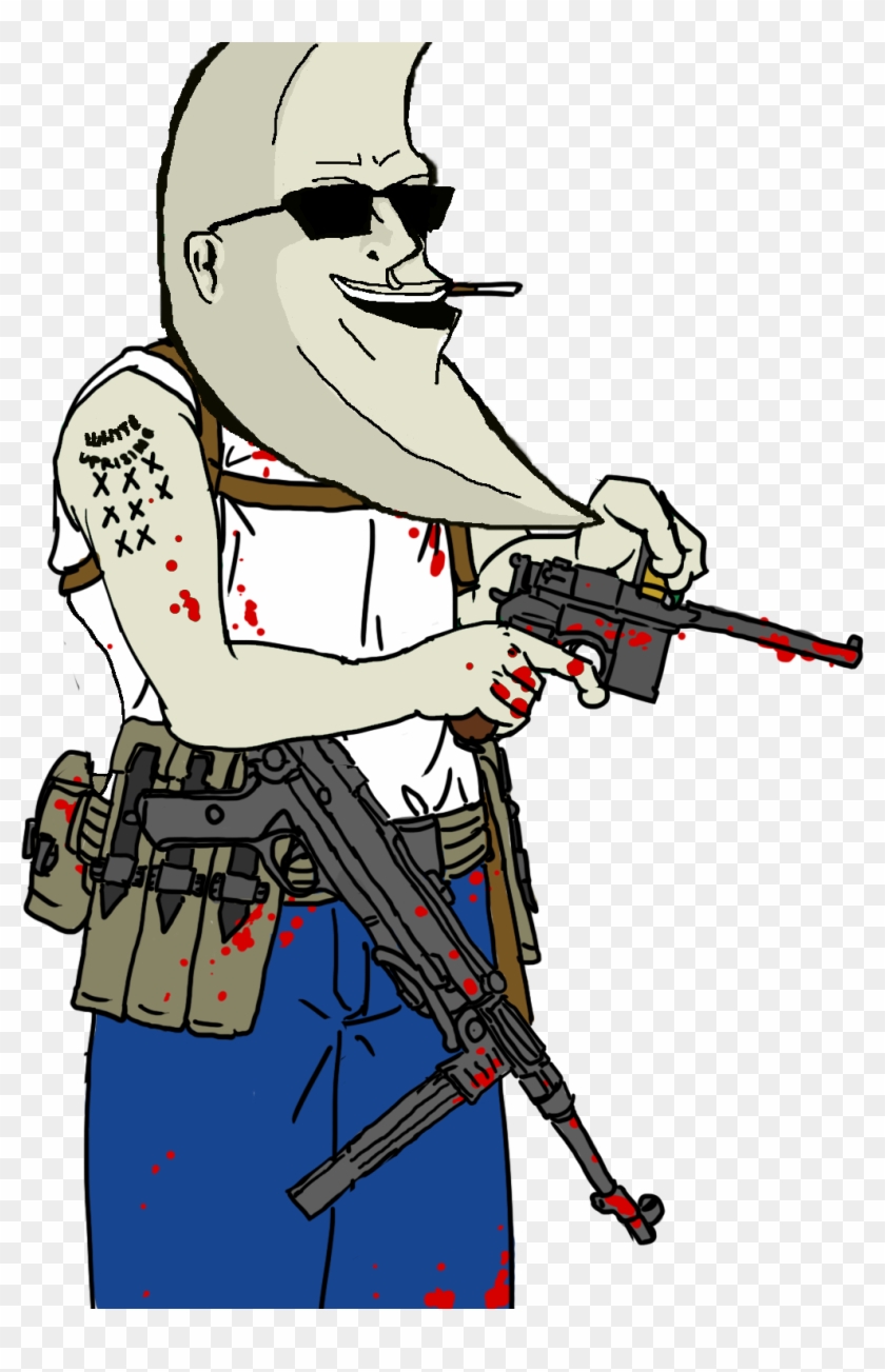 Weapon Art Fictional Character Cartoon Profession - Moon Man With Gun #1091045