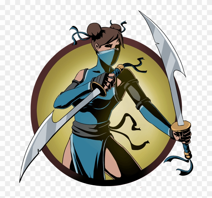 Ninja Girl Moon Sabers - Ombré #1091048