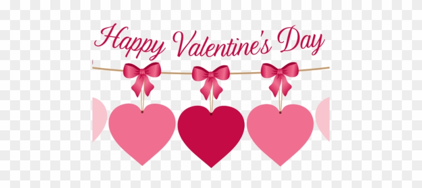 Happy Valentines Day Heart Banner - Happy Valentines Day 2018 #1091128