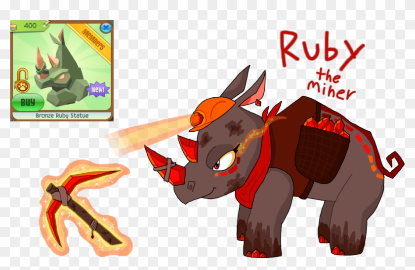 Ruby The Rhino Alpha By Lostwind20 - Animal Jam Alpha Jade #1091183