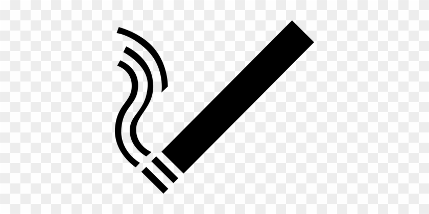 Cigarette Smoking Smoke Black Cigar Tobacc - Cigarette Vector #1091258