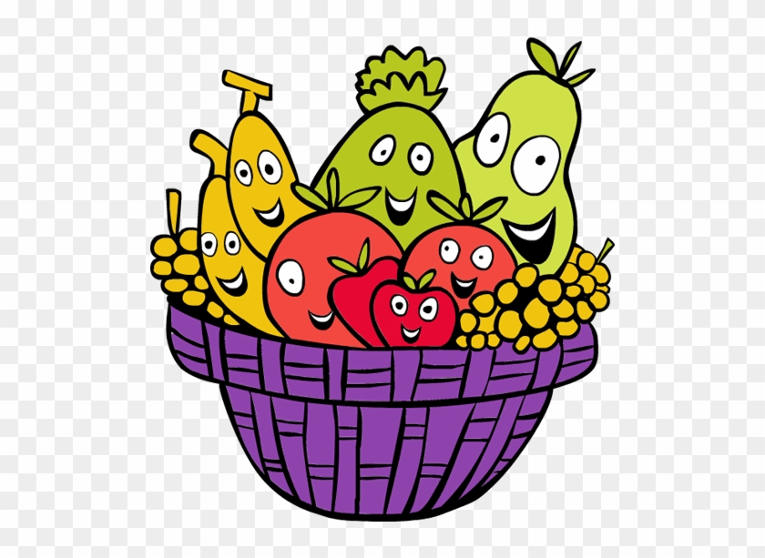 Clip Art Thanksgiving Fruits - Cartoon Fruit Basket Transparent #1091276