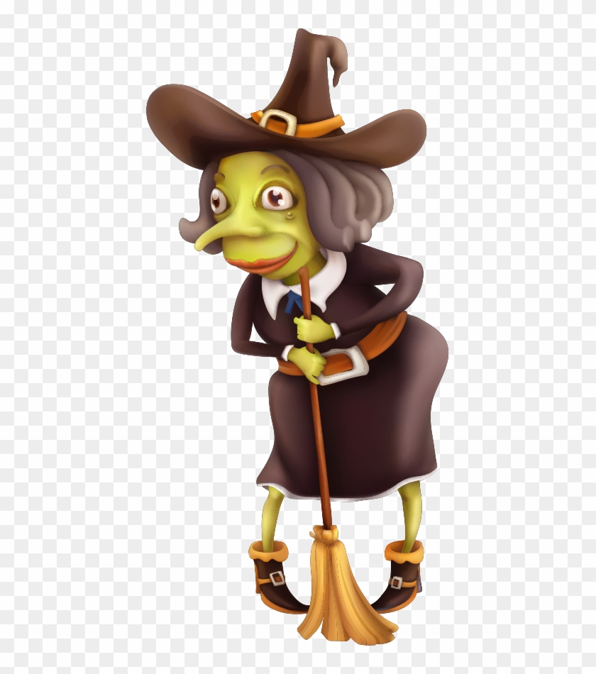 Hag Cartoon Broom Illustration - Spookies 13: Ndas 365 Blank Journal, Trade Paperback #1091354