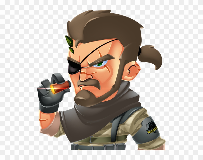 Big Boss Metal Gear Solid Illustration - Big Boss Cartoon Metal Gear #1091401