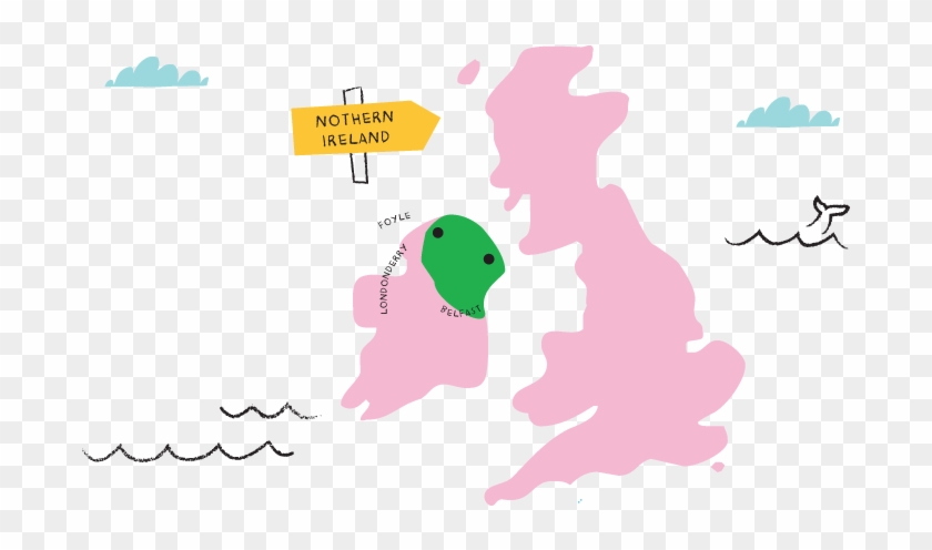Illustration Of A Map Of Northern Ireland - England #1091415
