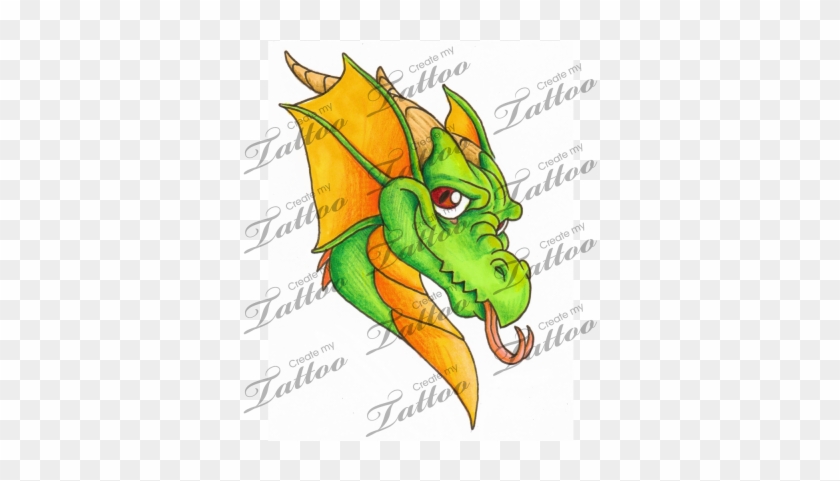 Marketplace Tattoo Friendly Dragon - Friendly Dragon Tattoos #1091452