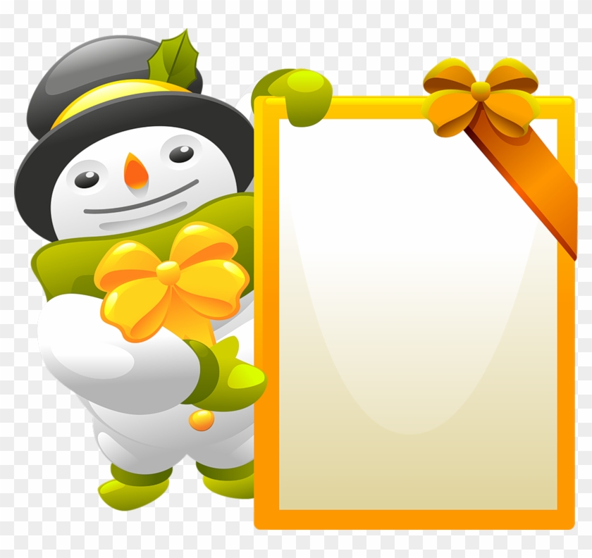 Winter Snowman - Page - Christmas Vector #1091547