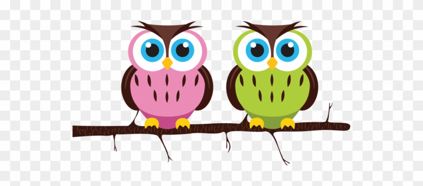 Pen Tool Illustration Of Two Owls In A Tree - Owl Owl Owl Rectangle Sticker #1091606