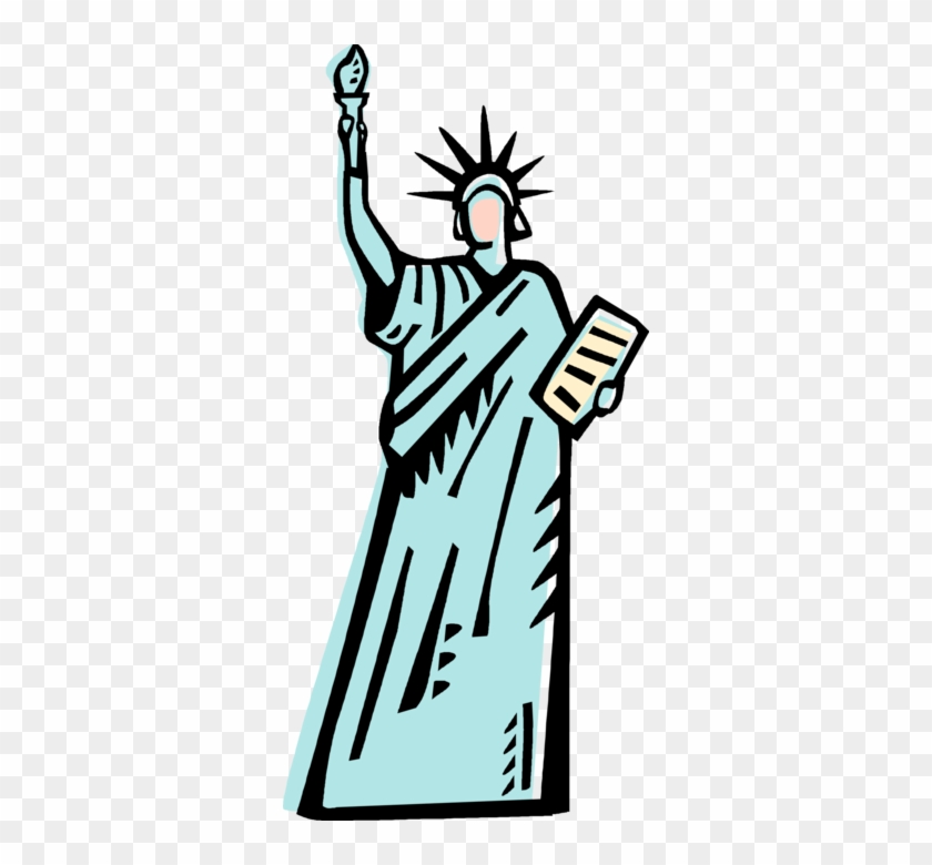 Vector Illustration Of Statue Of Liberty Colossal Neoclassical - Vector Illustration Of Statue Of Liberty Colossal Neoclassical #1091653