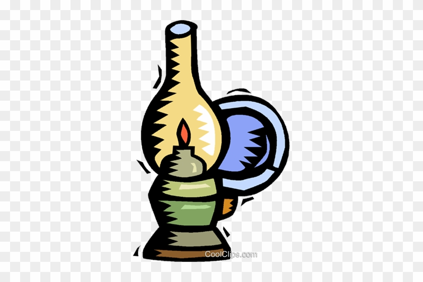 Oil Lamp Royalty Free Vector Clip Art Illustration - Öllampe Clipart #1091789