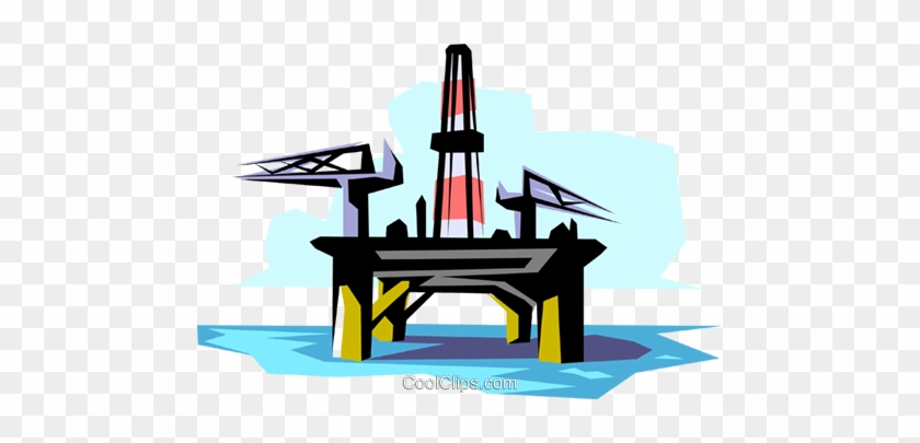 Oil Rig Royalty Free Vector Clip Art Illustration Envi0028 - Oil Rig Clipart #1091811