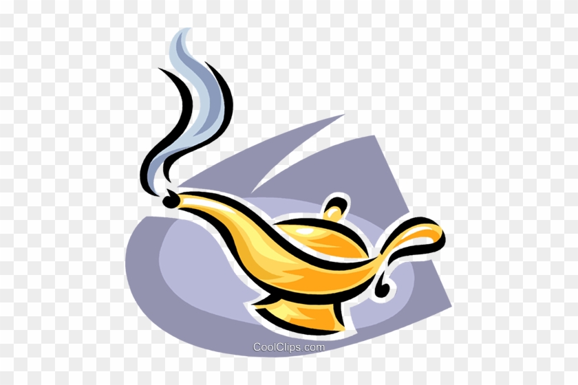 Magic Lamp Royalty Free Vector Clip Art Illustration - Magic Lamp #1091822