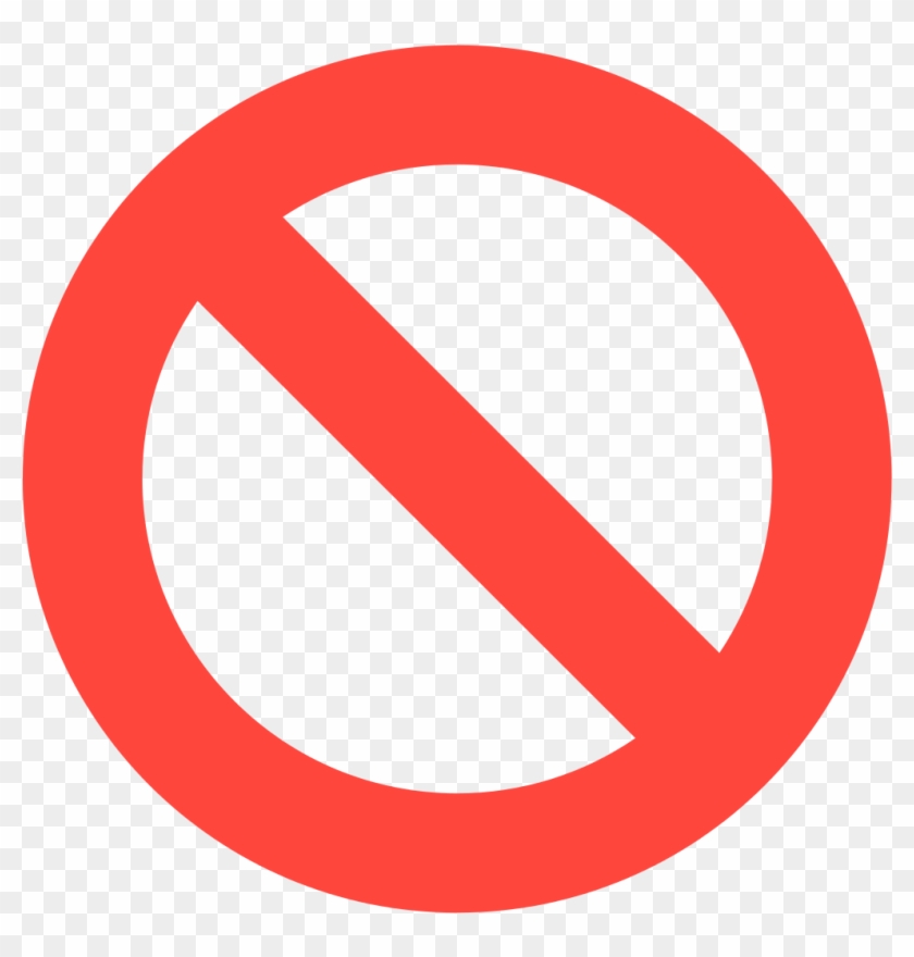 Traffic Sign No Symbol Emoji Warning Sign - Emoji Proibido Png #1091835
