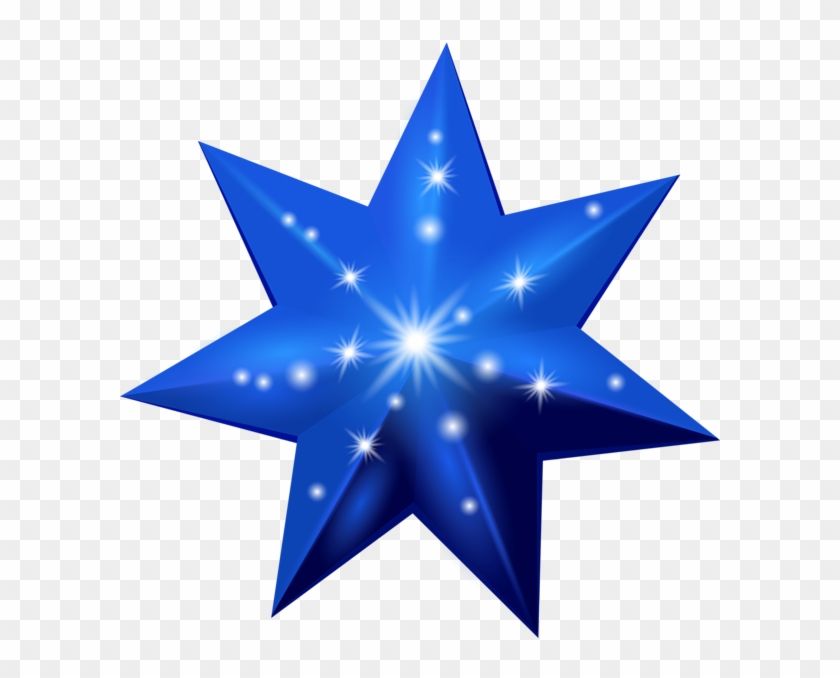 Blue Star Deco Transparent Png Clip Art Image - Blue Star Transparent #1091883