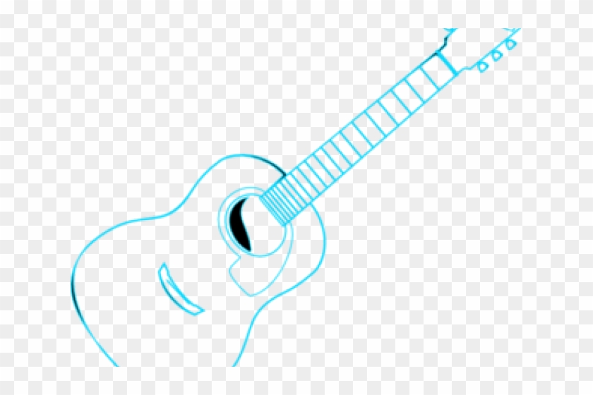 Guitar Clipart Teal - Acoustic Guitar #1091931