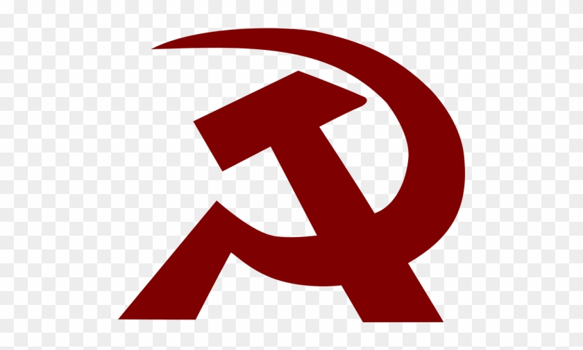 Vector Image Of Tilted Thick Hammer And A Sickle Sign - Hammer And Sickle Png #1091940