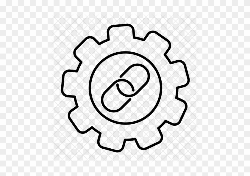 Link Building Icon - Gears Outline #1092026