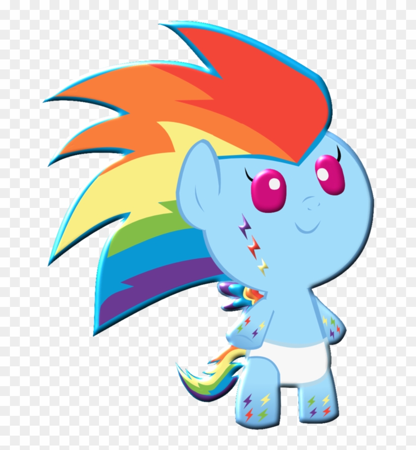Cute Shiny Rainbow Power Dashie Foal2 By Megarainbowdash2000 - My Little Pony Baby Rainbow Dash With Powers #1092234
