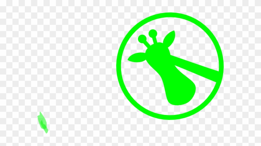 Green Giraffe On Side Clip Art - Green Giraffe On Side Clip Art #1092399