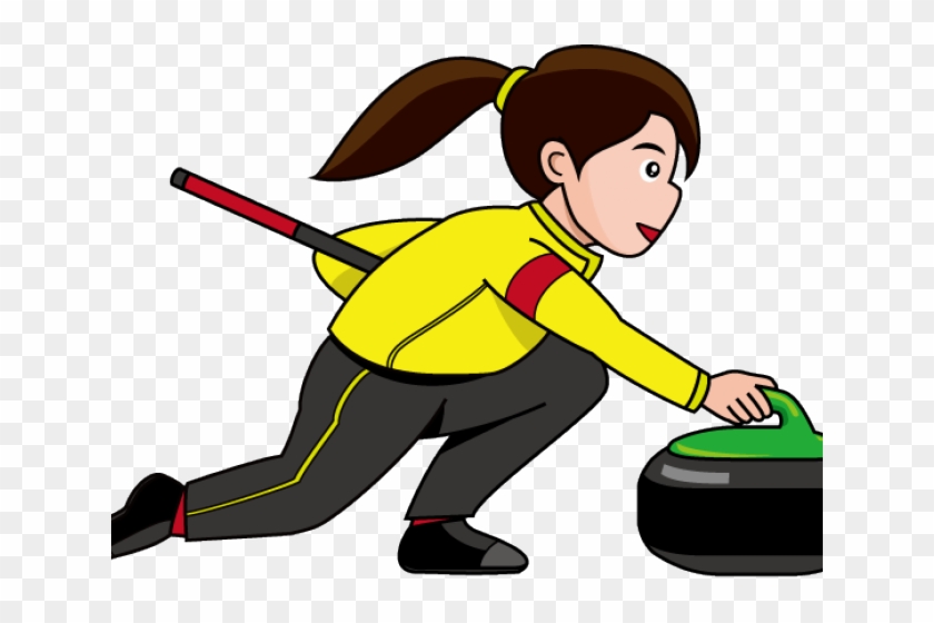 Curling Cliparts - Girl Curling Clip Art #1092406