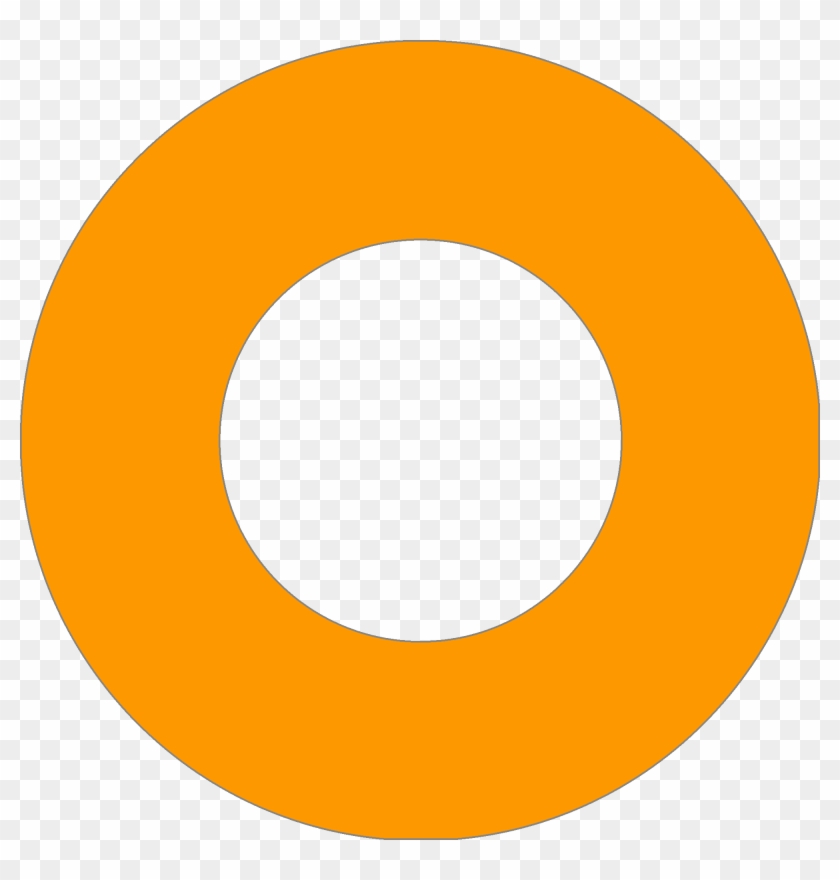 Orange Circle - Circle With Line Through #1092675