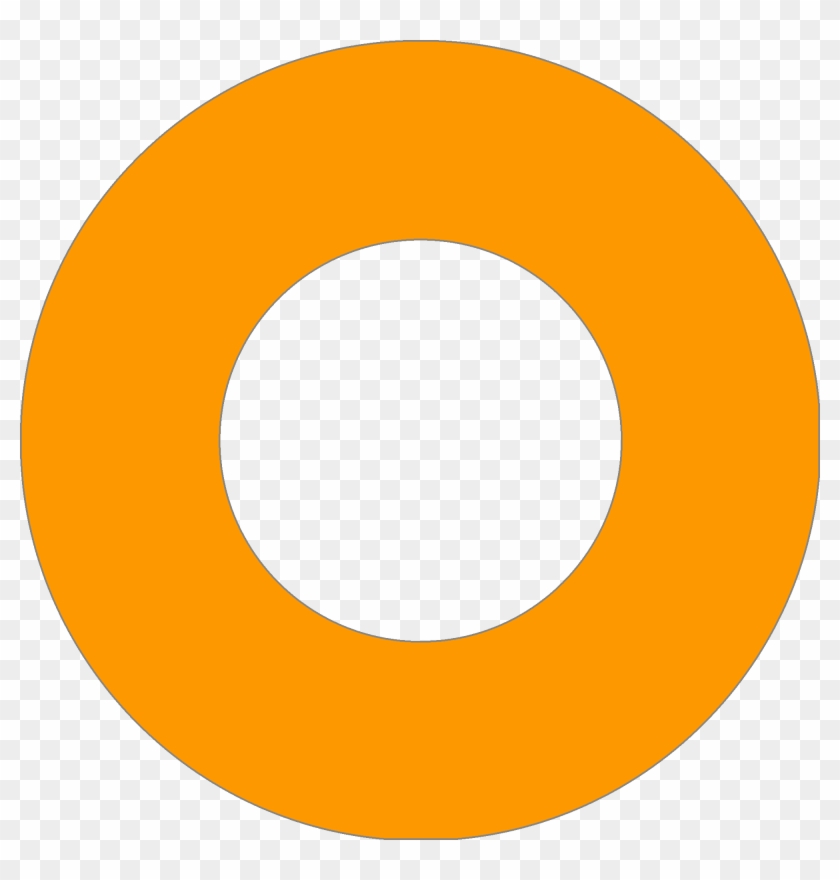 Orange Circle - Circle With Line Through #1092675