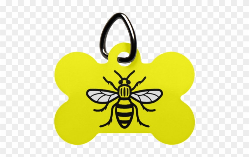 Manchester Bee Dog Bone Pet Tag - Manchester Bee #1092698