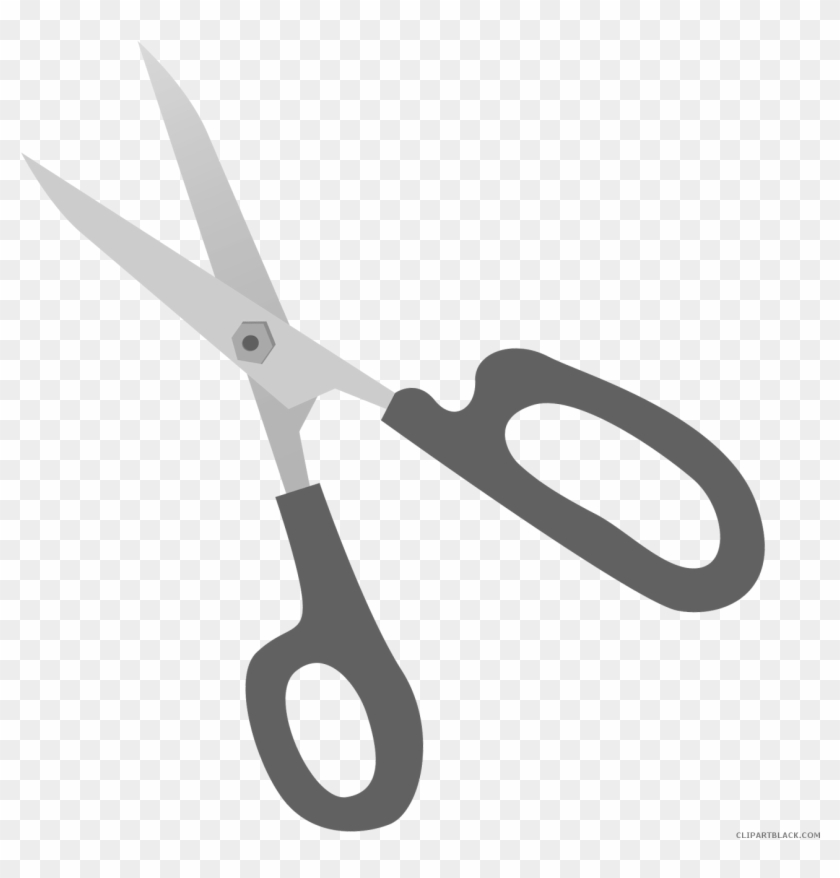 Scissor Tools Free Black White Clipart Images Clipartblack - Scissors Clipart Transparent Background #1092802