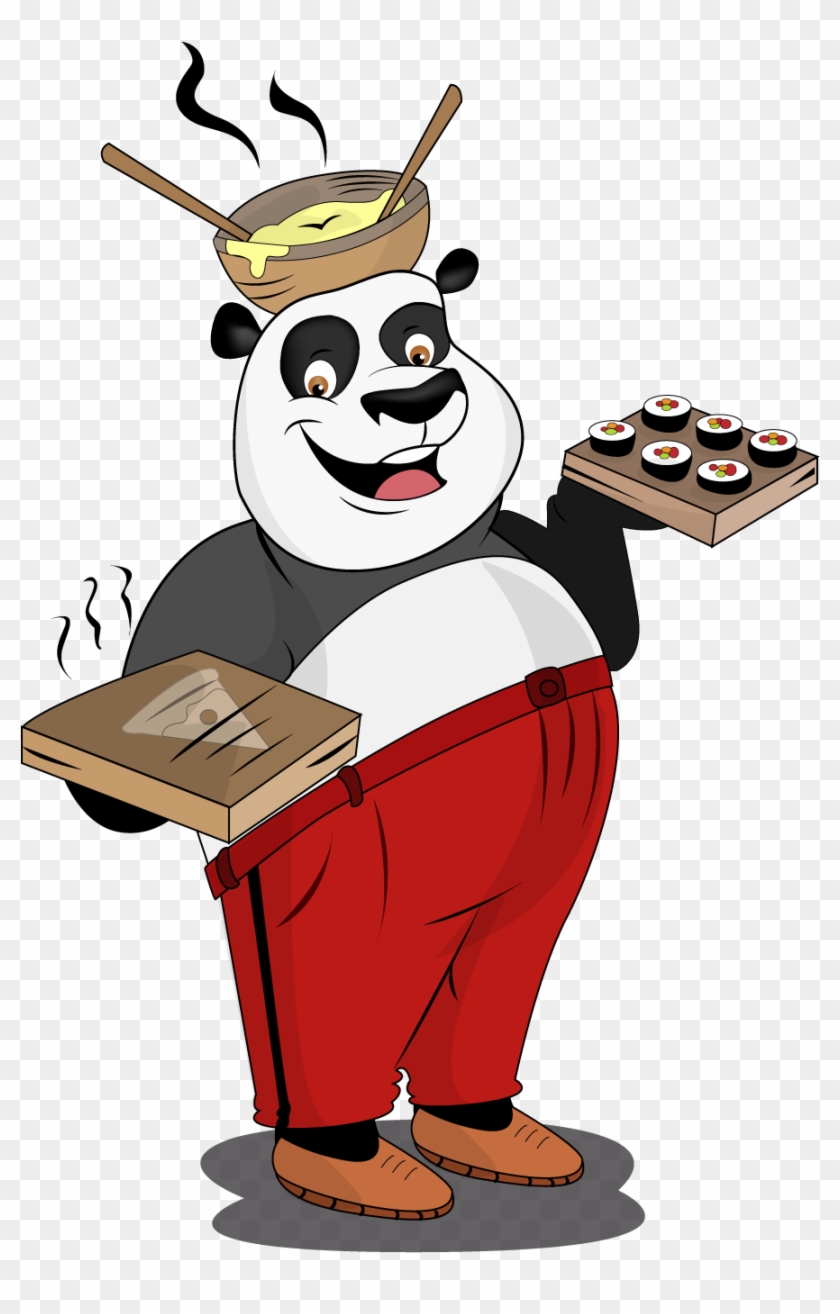 Panda With Food - Food Panda #1092915