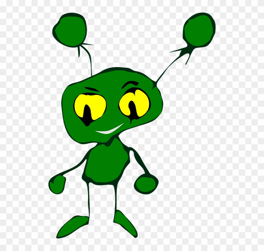 Picture Of A Cartoon Alien 22, Buy Clip Art - Little Green Creatures #1092919