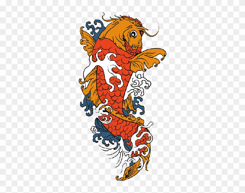 Fish Tattoos Png Transparent Images - Fancy Koi Shower Curtain - Free Transparent PNG Clipart Images Download