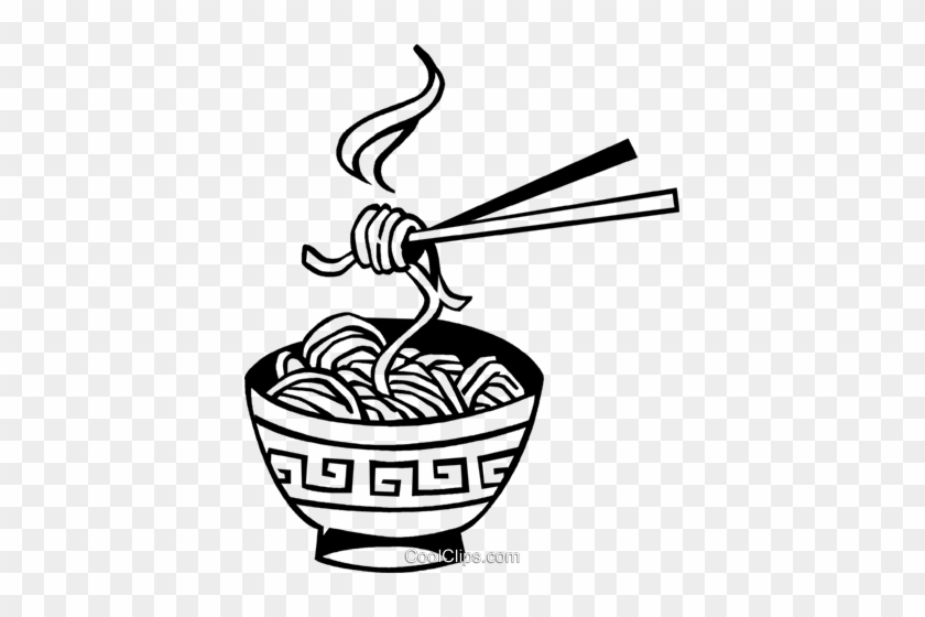 Chinese Noodles Clipart 3 By Vincent - Noodles Black And White Clipart #1092997