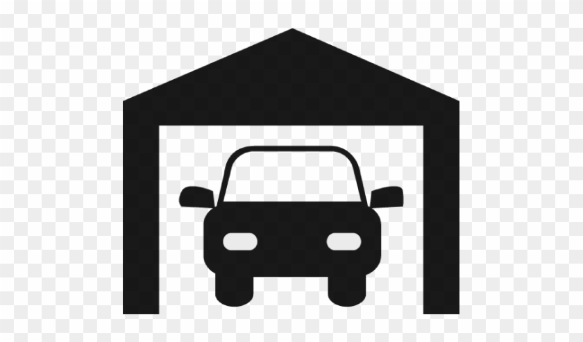 Garage Icon - Carro Na Garagem Desenho #1093112